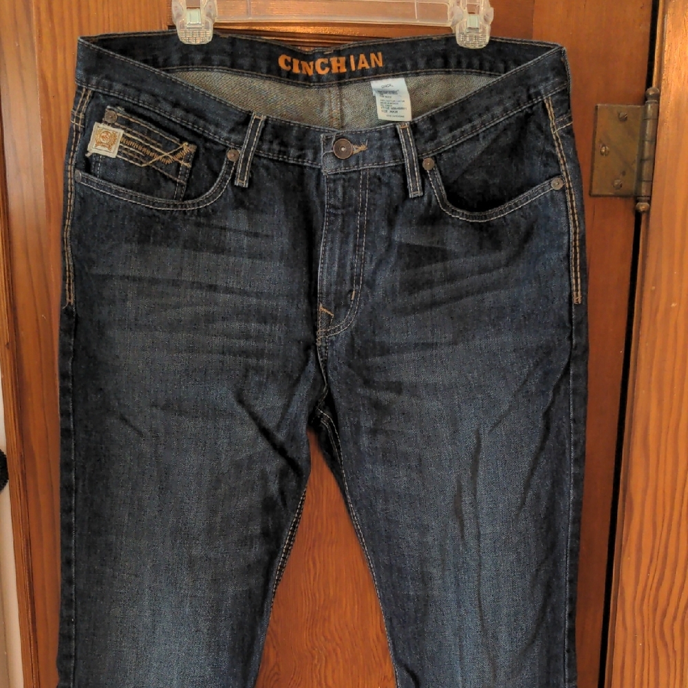 Cinch Men's Dark Blue Straight Jeans